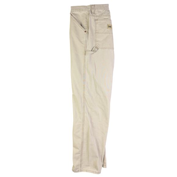 Lee Loose Fit Carpenter Straight Leg Utility Pockets Jeans Khaki‎ Tan Mens 40x34 - Picture 1 of 10